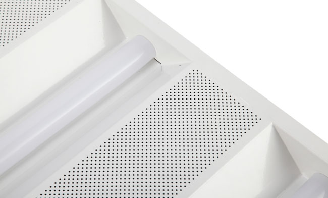 3.	華輝照明格柵燈盤燈體表面靜電噴涂處理，防腐性能好，不易磨損，使用30000小時不變色、不褪色。LED格柵燈盤廠家,產品有T8格柵燈盤，T5格柵燈盤，明裝格柵燈盤，暗裝格柵燈盤