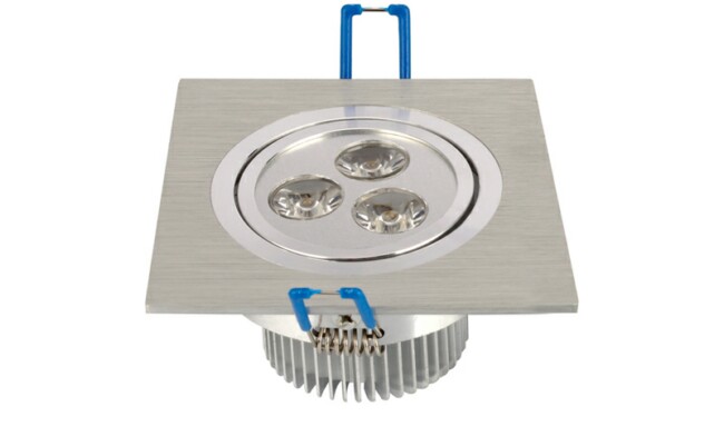 LED 3W 開孔74mm射燈單顆透鏡LED單頭格柵射燈 LED 3W 開孔74mm射燈單顆透鏡LED單頭格柵射燈